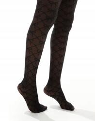  Asos Design Fekete Harisnyanadrág Masni Mintás NJ5 htn 3/4