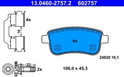 ATE Sada brzdových platničiek kotúčovej brzdy ATE 13.0460-2757.2 (13.0460-2757.2)