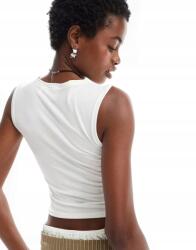 Daisy Street Fehér Ujjatlan Fodros Felső NJ5 alr M