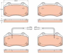 TRW Sada brzdových platničiek kotúčovej brzdy TRW GDB2049 (GDB2049)