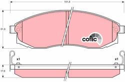 TRW Sada brzdových platničiek kotúčovej brzdy TRW GDB3124 (GDB3124)