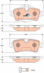 TRW Sada brzdových platničiek kotúčovej brzdy TRW GDB1766 (GDB1766)