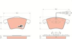 TRW Sada brzdových platničiek kotúčovej brzdy TRW GDB1651 (GDB1651)