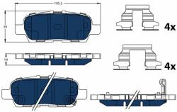 TRW Sada brzdových platničiek kotúčovej brzdy TRW GDB3508BTE (GDB3508BTE)