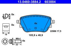 ATE Sada brzdových platničiek kotúčovej brzdy ATE 13.0460-3884.2 (13.0460-3884.2)