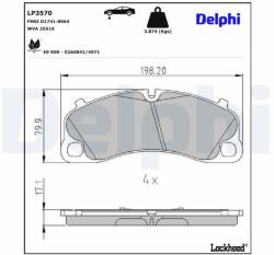DELPHI Sada brzdových platničiek kotúčovej brzdy DELPHI LP3570 (LP3570)