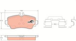 TRW Sada brzdových platničiek kotúčovej brzdy TRW GDB1293 (GDB1293)