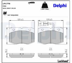 DELPHI Sada brzdových platničiek kotúčovej brzdy DELPHI LP1776 (LP1776)