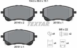 TEXTAR Sada brzdových platničiek kotúčovej brzdy TEXTAR 2614901 (2614901)