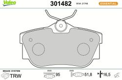 VALEO Sada brzdových platničiek kotúčovej brzdy VALEO 301482 (301482)