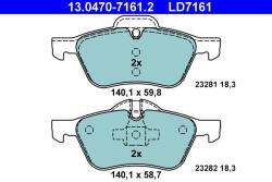 ATE Sada brzdových platničiek kotúčovej brzdy ATE 13.0470-7161.2 (13.0470-7161.2)