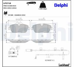 DELPHI Sada brzdových platničiek kotúčovej brzdy DELPHI LP3718 (LP3718)