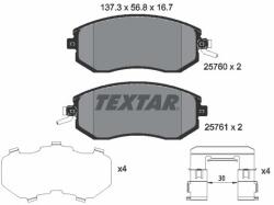 TEXTAR Sada brzdových platničiek kotúčovej brzdy TEXTAR 2576001 (2576001)