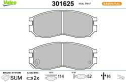 VALEO Sada brzdových platničiek kotúčovej brzdy VALEO 301625 (301625)