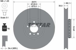 TEXTAR Brzdový kotúč TEXTAR 92266225 (92266225)