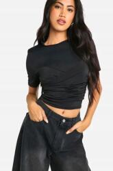 Boohoo fekete fodros felső B16 vvj XL