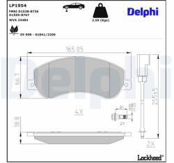 DELPHI Klocki Ham. Ford Transit 06- (lp1954)