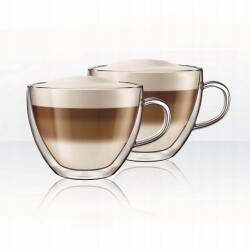  Thermo Poharak Aqualogis Kávés Poharak Cappuccino, Teák 250ml 2db (Sanremo250ml)