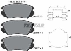 TEXTAR Sada brzdových platničiek kotúčovej brzdy TEXTAR 2441501 (2441501)