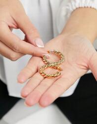  Asos Design Aranyozott Kerek Fülbevaló Szövés NB9 oxr