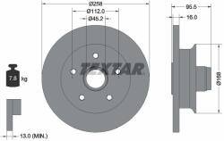 TEXTAR Brzdový kotúč TEXTAR 92053000 (92053000)