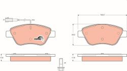 TRW Sada brzdových platničiek kotúčovej brzdy TRW GDB1482 (GDB1482)