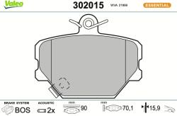 VALEO Sada brzdových platničiek kotúčovej brzdy VALEO 302015 (302015)