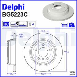 DELPHI Brzdový kotúč DELPHI BG5223C (BG5223C)