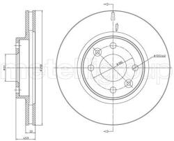 METELLI Brzdový kotúč METELLI 23-1504C (23-1504C)
