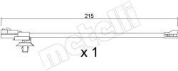 METELLI Výstražný kontakt, opotrebenie brzdového obloženia METELLI SU. 421 (SU.421)