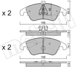METELLI Sada brzdových platničiek kotúčovej brzdy METELLI 22-0775-2 (22-0775-2)