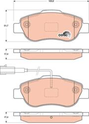 TRW Sada brzdových platničiek kotúčovej brzdy TRW GDB1746 (GDB1746)