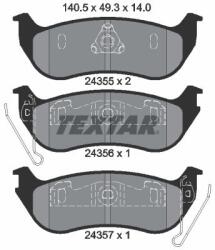 TEXTAR Sada brzdových platničiek kotúčovej brzdy TEXTAR 2435501 (2435501)