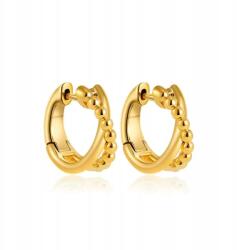  585-ös arany, kis kereszt alakú karika fülbevaló, vastag, átlátszó ékszer nőknek (757047981860)