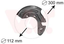 VAN WEZEL Ochranný plech proti rozstreku, Brzdový kotúč VAN WEZEL 0323372 (0323372)