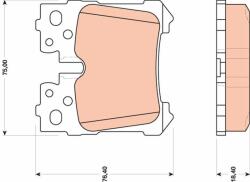 TRW Sada brzdových platničiek kotúčovej brzdy TRW GDB3475 (GDB3475)