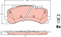 TRW Sada brzdových platničiek kotúčovej brzdy TRW GDB2235 (GDB2235)