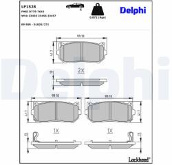 DELPHI Klocki Ham. Kia Clarus (lp1528)