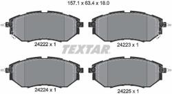 TEXTAR Sada brzdových platničiek kotúčovej brzdy TEXTAR 2422201 (2422201)