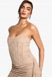 Boohoo Bézs Csipkés Miniruha B18 npt XXL