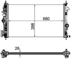 MAHLE Chladič motora MAHLE CR 1103 000P (CR 1103 000P)