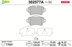 VALEO Sada brzdových platničiek kotúčovej brzdy VALEO 302577A (302577A)