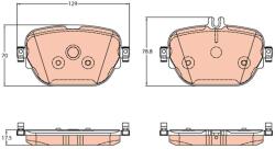 TRW Sada brzdových platničiek kotúčovej brzdy TRW GDB2191 (GDB2191)