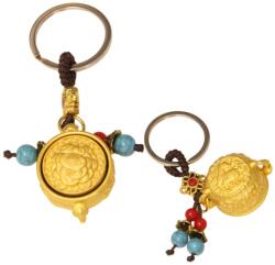  Vasul amuleta breloc Feng Shui 10 cm cadou norocos cu pepita cal moneda chinezeasca si Wu Lou