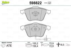 VALEO Sada brzdových platničiek kotúčovej brzdy VALEO 598822 (598822)