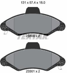 TEXTAR Sada brzdových platničiek kotúčovej brzdy TEXTAR 2330002 (2330002)