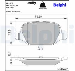 DELPHI Klocki Ham. Fiat Punto Tyl (lp1678)