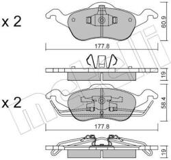 METELLI Sada brzdových platničiek kotúčovej brzdy METELLI 22-0291-0 (22-0291-0)