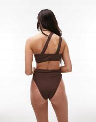 Topshop bikini felső egyvállas textúra betét NJ1 kék S