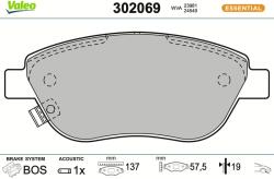 VALEO Sada brzdových platničiek kotúčovej brzdy VALEO 302069 (302069)
